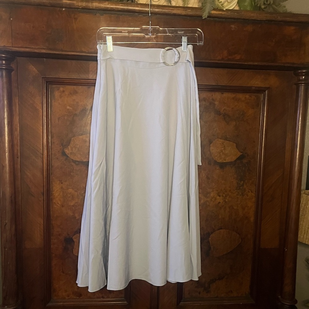 EUC Nissa- Pale Light Grey Blue Skirt. Size 2.